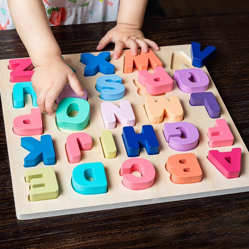 Alphabet Puzzle en Bois - Maman et Bébé