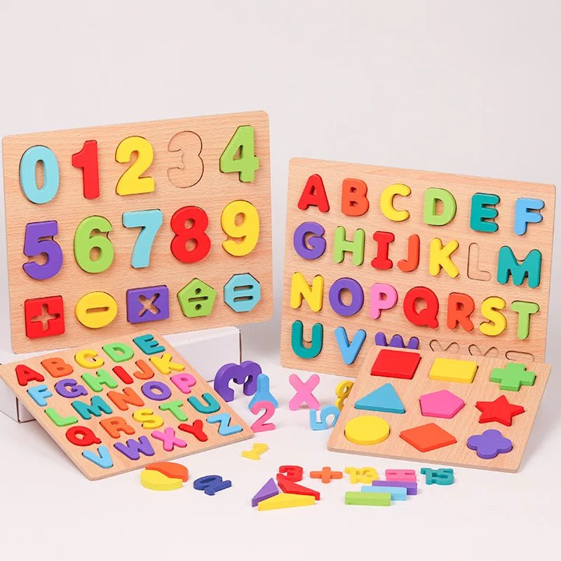 Alphabet Puzzle en Bois - Maman et Bébé
