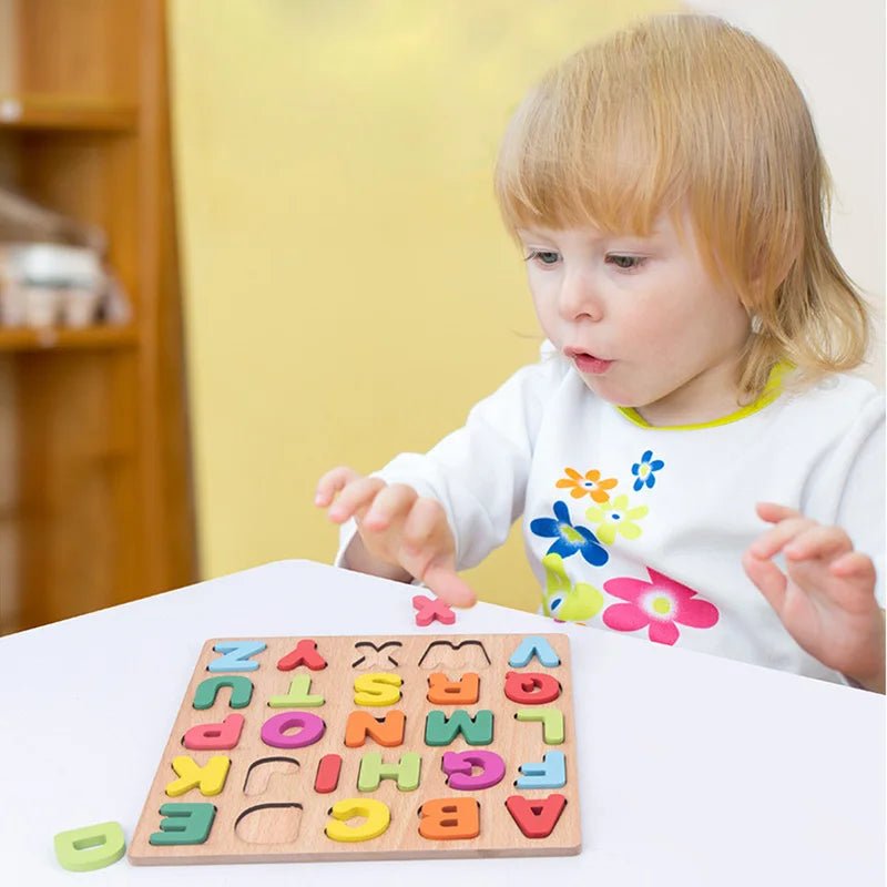 Alphabet Puzzle en Bois - Maman et Bébé